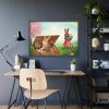 Easter Bunny in Basket Framed Poster