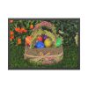 93855-253.jpg Beautiful Easter Egss in Basket on Grass Framed Poster