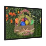 Beautiful Easter Egss in Basket on Grass Framed Poster - Image 6