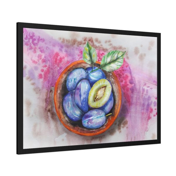 93855-326.jpg Plums, Plate, Fruit, Vitamins Framed Poster