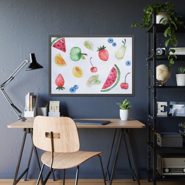 93855-331.jpg Fruit, Summer, Vitamins, Watercolor Framed Poster