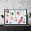 93855-332.jpg Fruit, Summer, Vitamins, Watercolor Framed Poster