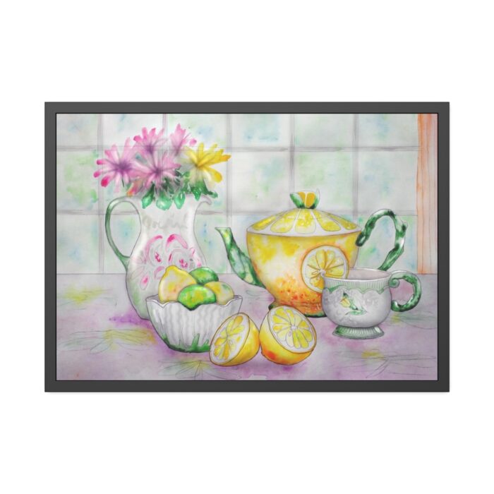 Tea Party Still Life Lemons Framed Poster - Image 5
