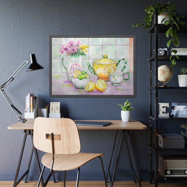 93855-335.jpg Tea Party Still Life Lemons Framed Poster