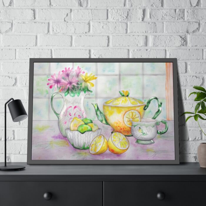 Tea Party Still Life Lemons Framed Poster - Image 8