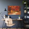93855-347.jpg Fall Autumn Red Season Woods Framed Poster