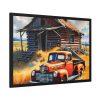 93855-37.jpg Old Red Truck Watercolor Framed Poster