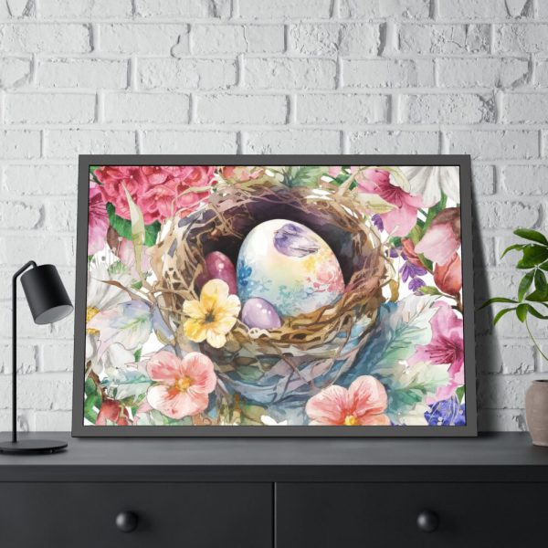 Easter Eggs In A Nest Framed Poster