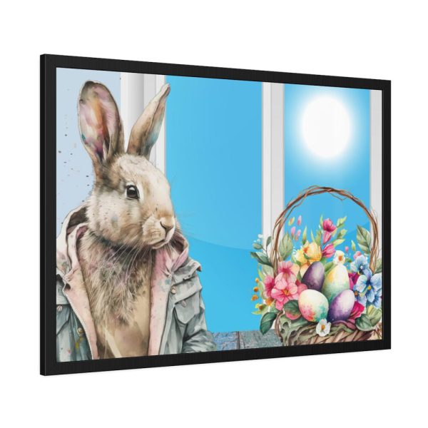 Cool Easter Rabbit In Jacket Framed Poster