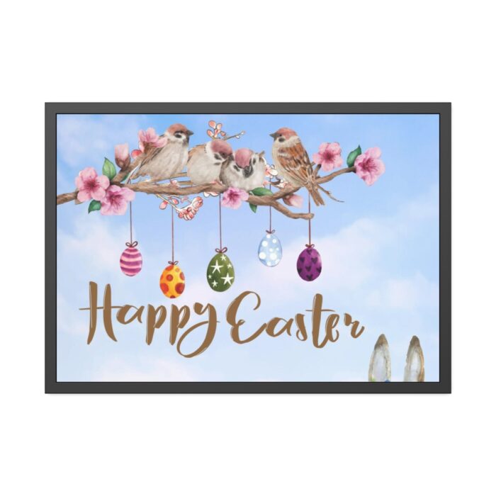 Easter Eggs, Rabbit And Birds Framed Poster - Image 6