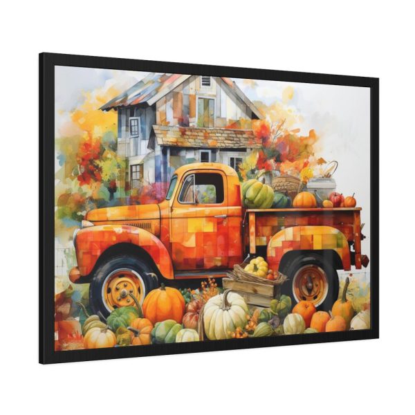 93855-41.jpg Autumn Pumpkin Truck Calendar Art Framed Poster
