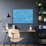 Blue Cream Texture Framed Poster - Image 7