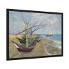 93855-446.jpg Vincent van Gogh's Fishing Boats on the Beach Framed Poster