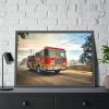 93855-47.jpg Speeding Fire Truck Framed Poster
