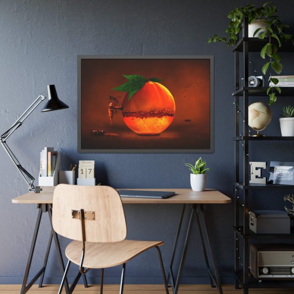 Orange Fruit Juice Framed Poster