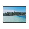 93855-537.jpg Boat Moored at an Island Framed Poster