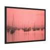 93855-550.jpg Pink Photo With Boats Framed Poster