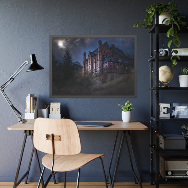 93855-58.jpg Mystical Castle in Dark Forest Framed Poster