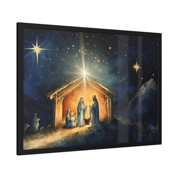Abstract Representation of the Birth of Jesus Framed Poster