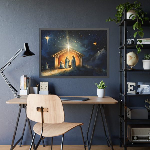 Abstract Representation of the Birth of Jesus Framed Poster