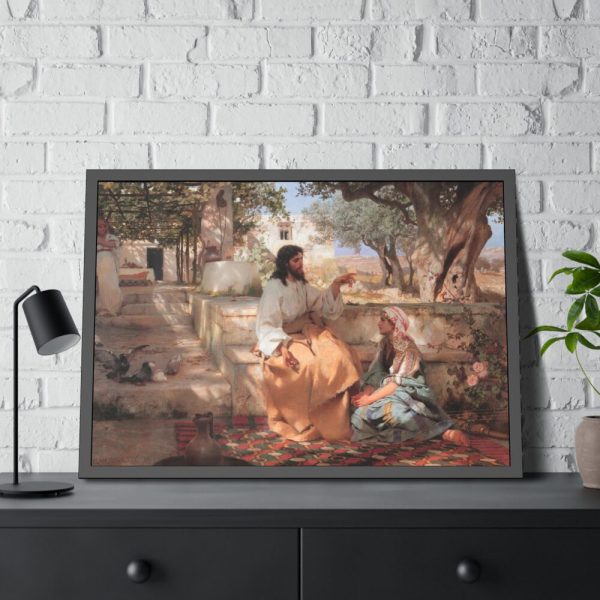 93855-600.jpg Semiradsky Christ Martha Maria Framed Poster