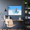 93855-648.jpg Woman On The Beach Framed Poster
