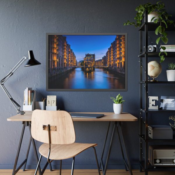 93855-672.jpg Canal Reflection Framed Poster