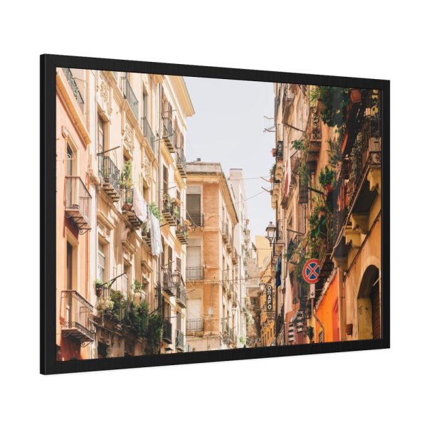 93855-675.jpg Vintage Neighborhood in Cagliari Framed Poster