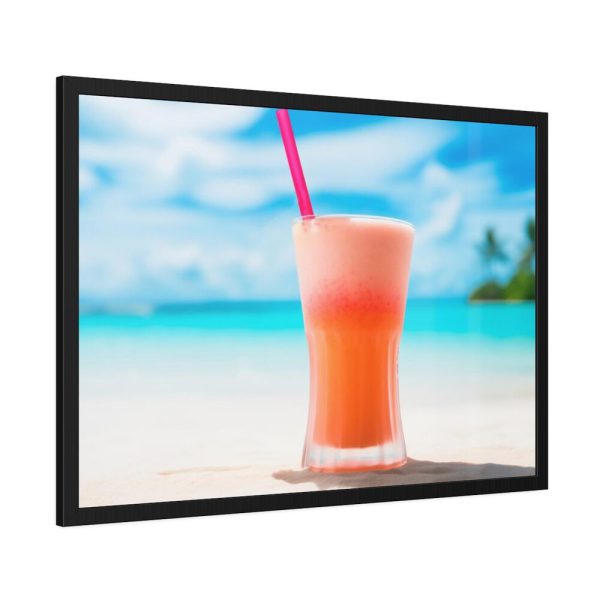 93855-691.jpg Tropical Drink On The Beach Framed Poster