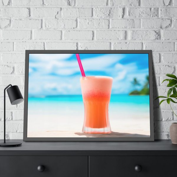 93855-693.jpg Tropical Drink On The Beach Framed Poster