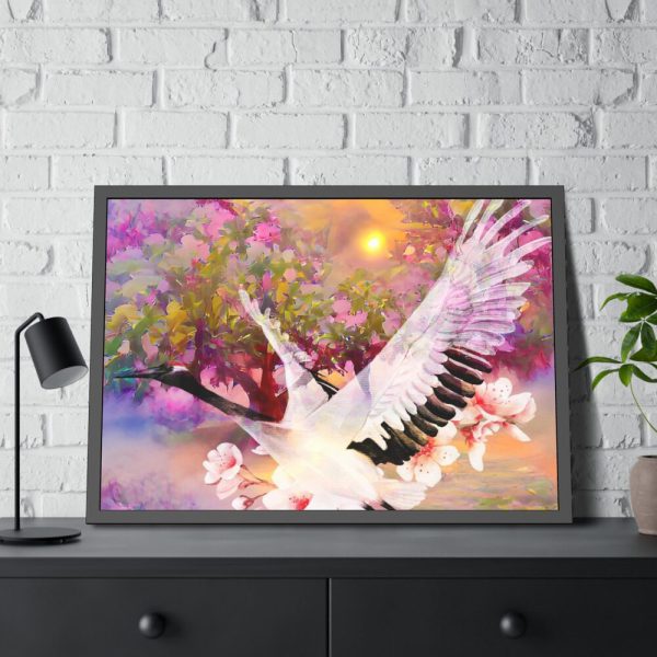 93855-7.jpg Magnificent Pink Pear Blossom Garden Framed Poster