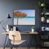 Parasol On The Beach Framed Poster