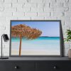 Parasol On The Beach Framed Poster