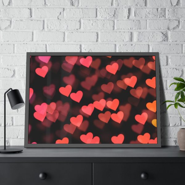 93855-79.jpg Heart Bokeh Framed Poster