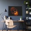 93855-90.jpg Human Skull in Dark Framed Poster