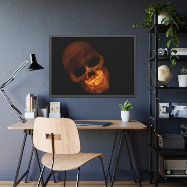 93855-90.jpg Human Skull in Dark Framed Poster