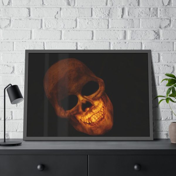 93855-91.jpg Human Skull in Dark Framed Poster