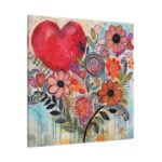 Valentine Doodle Art Paper Standard Canvas