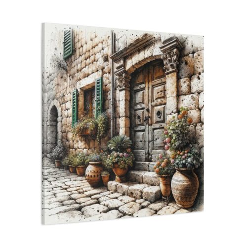 101419-100.jpg Mediterranean Street Scene Standard Canvas