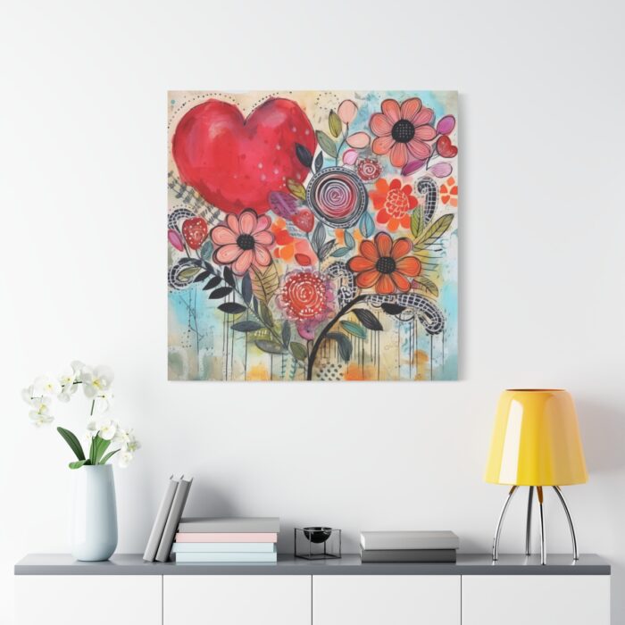 Valentine Doodle Art Paper Standard Canvas - Image 3