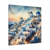 101419-120.jpg Oia Village in Santorini at Night Standard Canvas