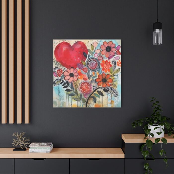 Valentine Doodle Art Paper Standard Canvas - Image 4