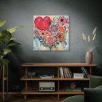 Valentine Doodle Art Paper Standard Canvas - Image 5