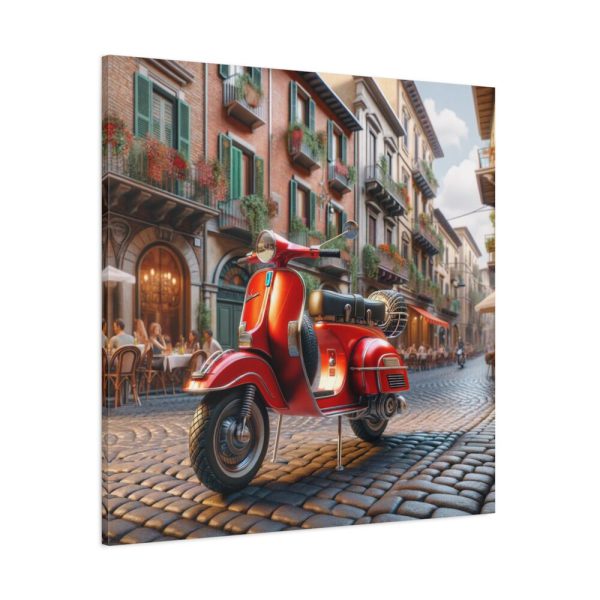 101419-145.jpg Red Vespa in Italy II Standard Canvas
