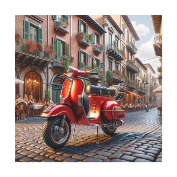 101419-146.jpg Red Vespa in Italy II Standard Canvas