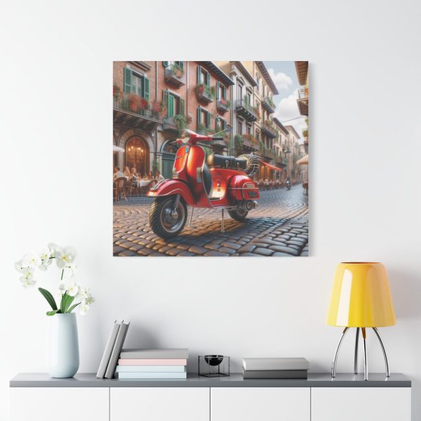 101419-147.jpg Red Vespa in Italy II Standard Canvas