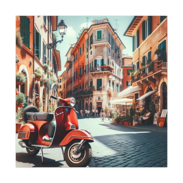 101419-151.jpg Red Vespa in Italy I Standard Canvas