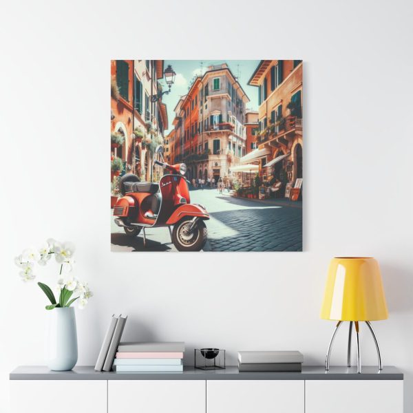 101419-152.jpg Red Vespa in Italy I Standard Canvas