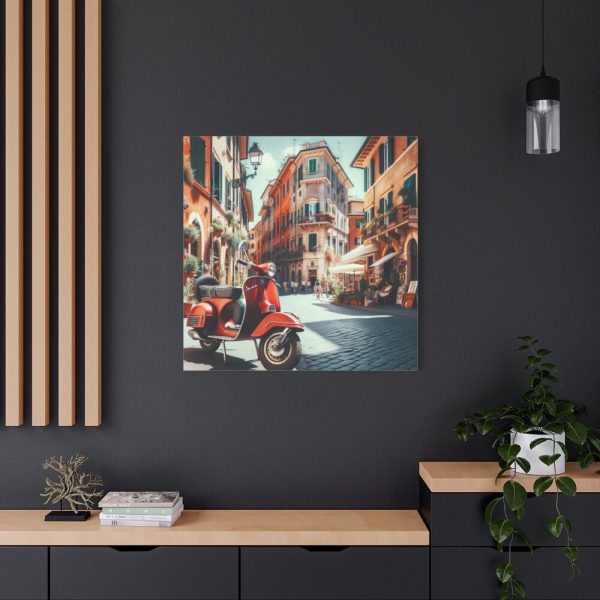 101419-153.jpg Red Vespa in Italy I Standard Canvas