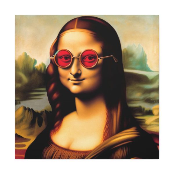 Mona Lisa Wearing Sunglasses Standard Canvas